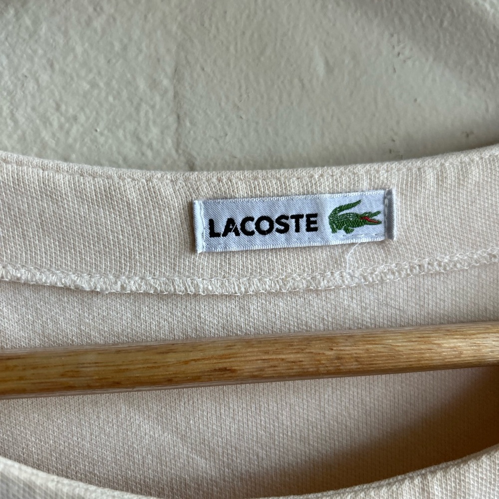 Lacoste cream and black tunic dress
